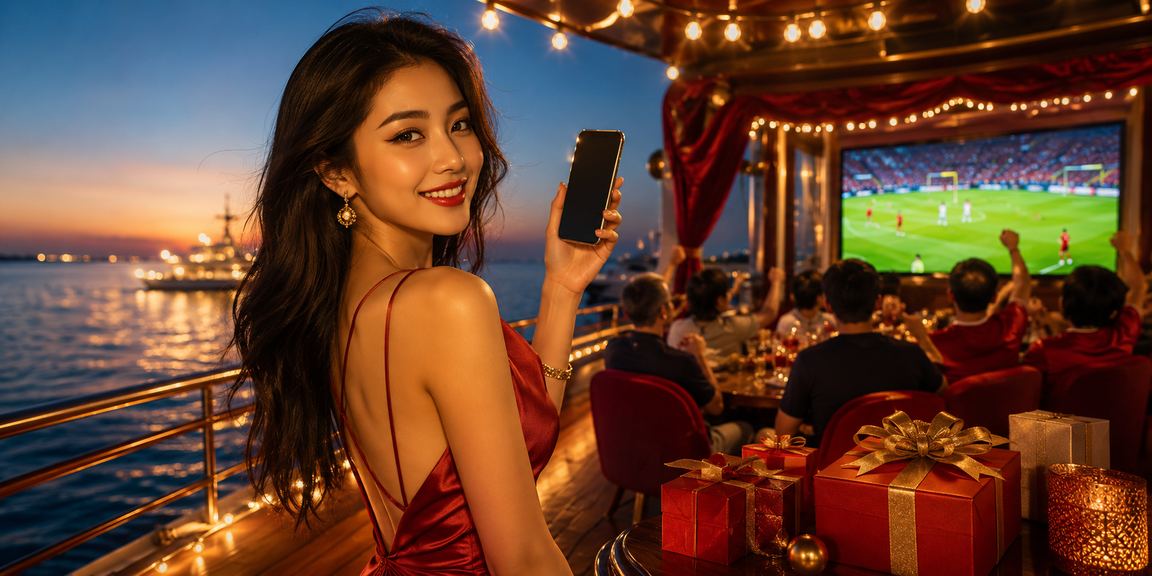 Người hâm mộ Đà Lạt theo dõi cá cược bóng đá tại bờ biển với điện thoại trên tay
