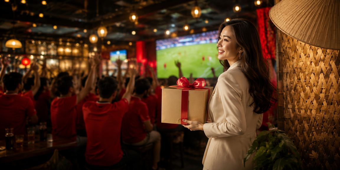 Người hâm mộ bóng đá Hà Nội đặt cược thể thao với nón lá truyền thống Việt Nam